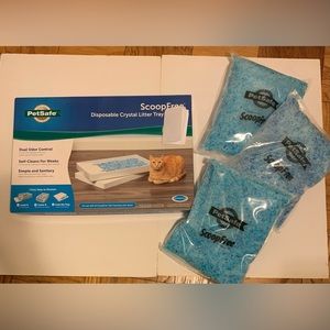 PetSafe ScoopFree Crystal Litter 1 Tray Refill and 3 Bags CAT KITTY LITTER NIB
